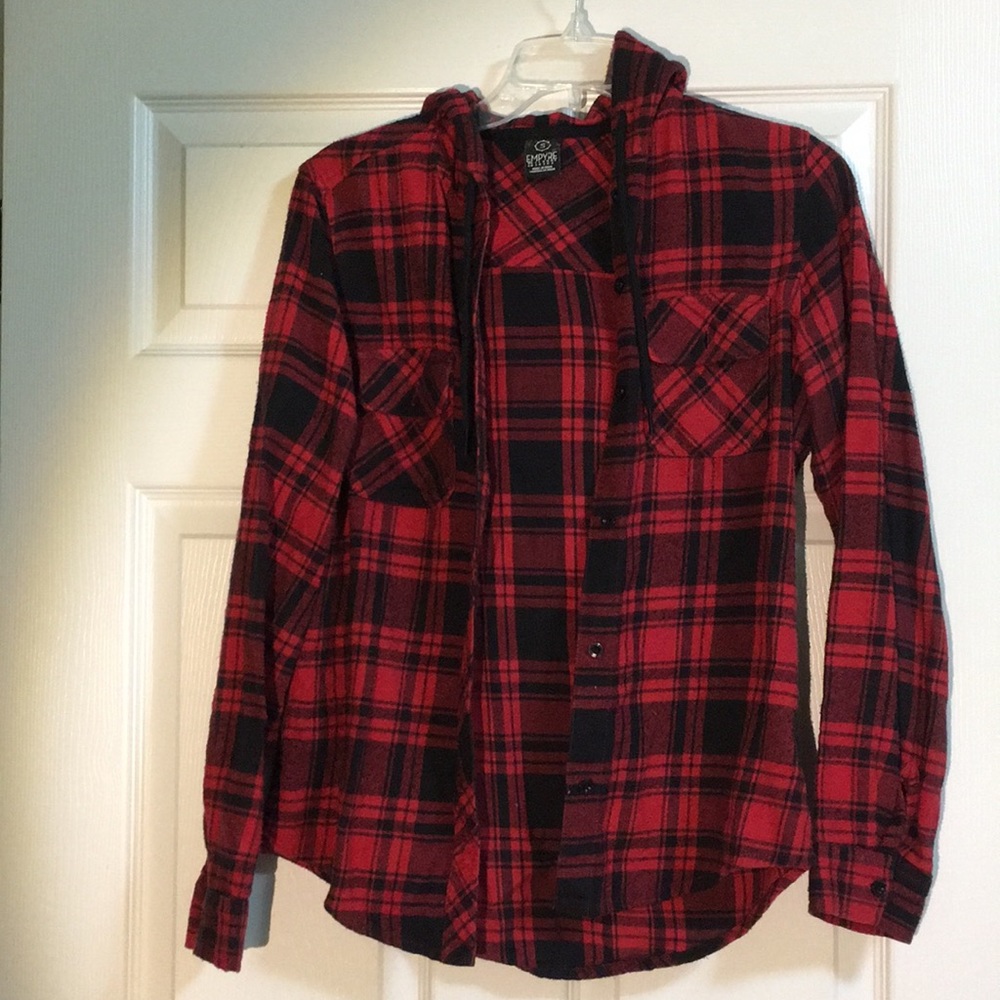 Red Hooded Flannel